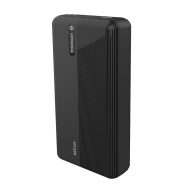   Astrum PB650 20000mAh fekete gyorstöltő PD laptop power bank 2X QC 3.0 USB-A (18W), 1X Type-C (65W), li-polymer cellákkal