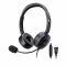 Astrum HU660 Call center sztereó USB fejhallgató állítható, zajszűrős mikrofonnal
