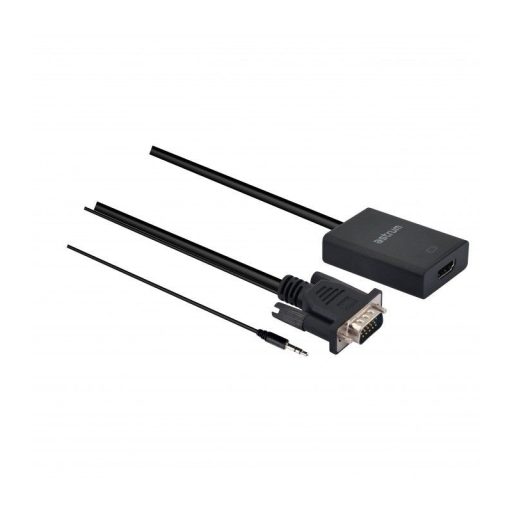 Astrum DA510 VGA + Audio - HDMI adapter fekete (aktív)