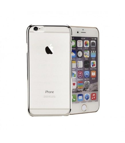 Astrum MC120 keretes átlátszó, alul felül dekorcsíkos Apple iPhone 6/6S tok ezüst