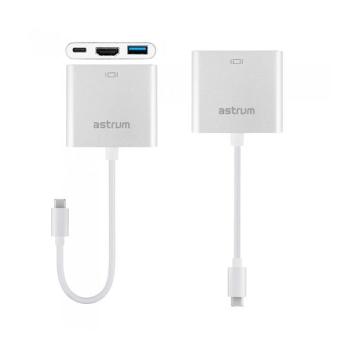 Astrum DA620 USB-C 3.1 - HDMI + USB-C + USB 3in1 adapter fehér