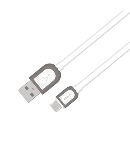Astrum UD360 1M USB - micro USB bliszteres slim adatkábel fehér