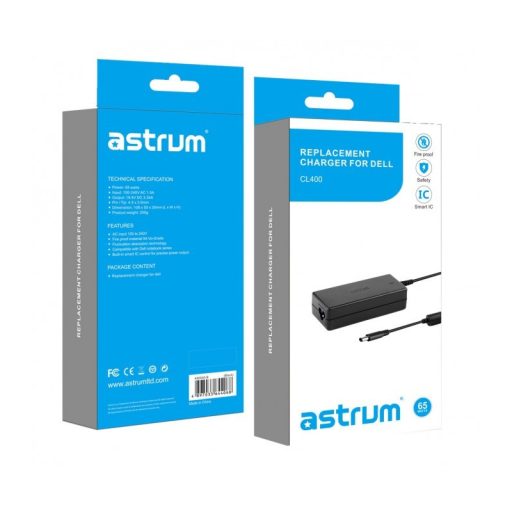 Astrum CL400 laptop töltő 65W 19.5V 3.34A 4.5*3.0 Dell