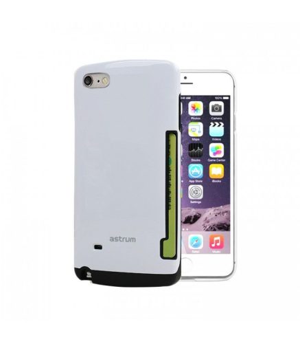 Astrum MC060 kártyatartós Apple iPhone 6 Plus / 6S Plus hátlapvédő fehér