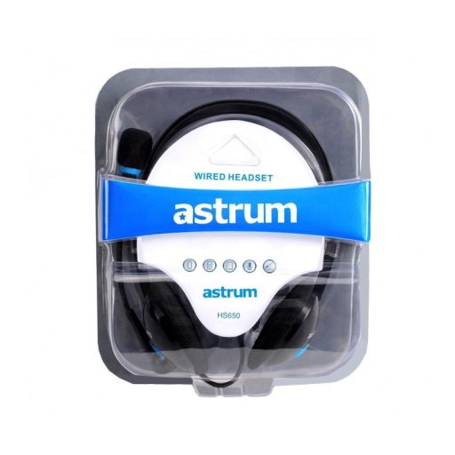 Astrum HS110 Call center sztereó fejhallgató állítható, zajszűrős mikrofonnal