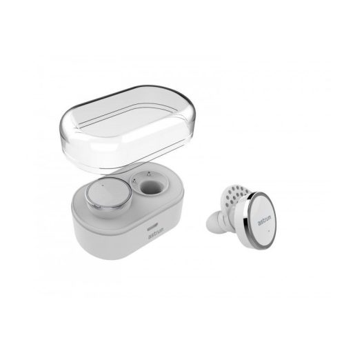 Astrum ET300 univerzális fehér bluetooth 4.1 MINI True Wireless sztereo fülhallgató szett mikrofonnal, dokkolóval, A10530-Q