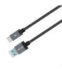 Astrum UT620 USB - Type-C  3.0A 3.1 strapabíró erősített adatkábel fekete A53062-B