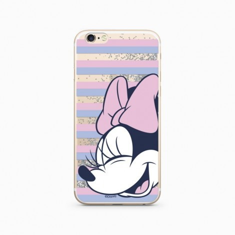 Disney szilikon tok - Minnie 022 Samsung G970F Galaxy S10e ezüst liquid glitter (DPCMIN26498)