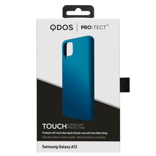 Qdos Touch Samsung A125 Galaxy A12 hátlapvédő prémium szilikon tok kék