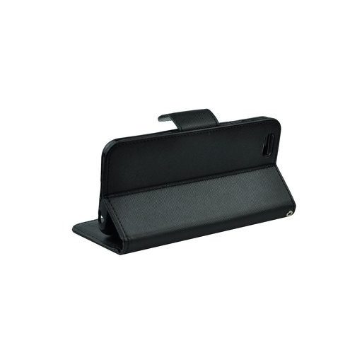 Fancy Apple iPhone 15 Pro Max (6.7) oldalra nyíló mágneses könyv tok szilikon belsővel fekete