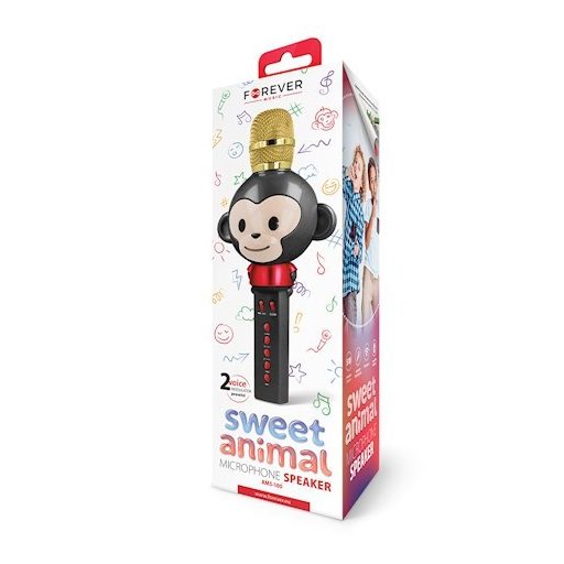 Forever AMS-100 Bluetooth 4.0 hangszóró mikrofonnal micro USB, microSD, USB porttal 5W fekete