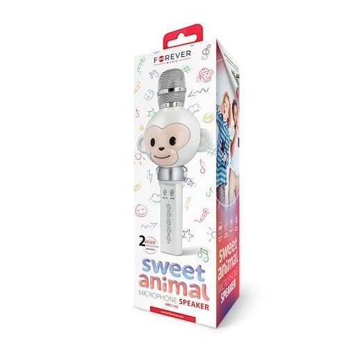 Forever AMS-100 Bluetooth 4.0 hangszóró mikrofonnal micro USB, microSD, USB porttal 5W fehér