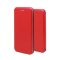 Forcell Elegance LG K20 (2019) oldalra nyíló mágneses könyv tok szilikon belsővel piros