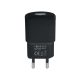 Forever TC-01 QC3.0 hálózati gyorstöltőfej USB csatlakozóval 3A fekete (18W)