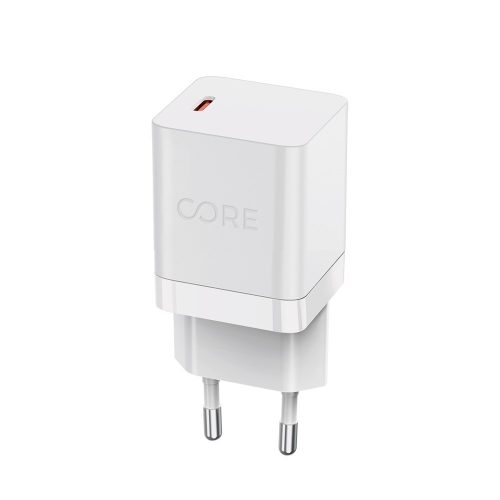 Forever Core Smart PD hálózati töltőfej 1x Type-C foglalattal fehér 25W