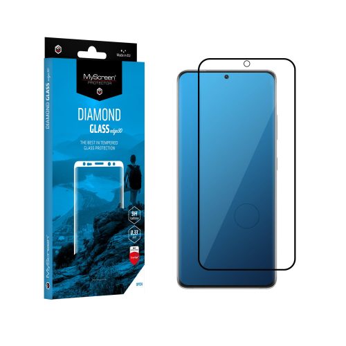 MyScreen Diamond Glass edge3D - Samsung G988 Galaxy S20 Ultra (6.9) teljes képernyős kijelzővédő üvegfólia fekete (9H)