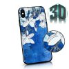 3D Virágmintás tok - Apple iPhone 11 Pro Max (6.5) 2019 szilikon tok kék