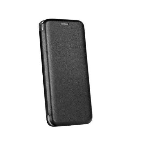 Forcell Elegance Samsung A207F Galaxy A20s (2019) oldalra nyíló mágneses könyv tok szilikon belsővel fekete