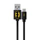 USB kábel DC - Batman 002 USB - MicroUSB adatkábel 1m fekete