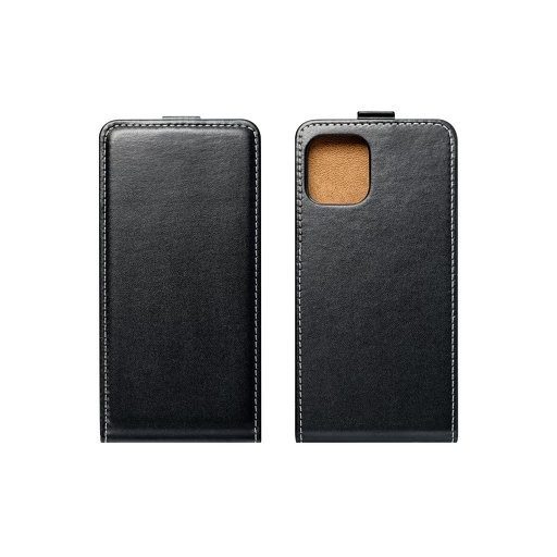 Slim Flexi Fresh flip tok - Samsung A145 / A146 Galaxy A14 4G / 5G lefelé nyíló mágneses könyv tok szilikon belsővel fekete