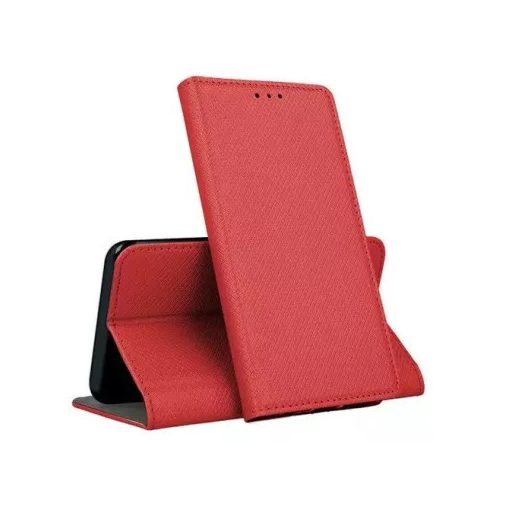 Smart magnet Honor X6a oldalra nyíló mágneses könyv tok szilikon belsővel piros