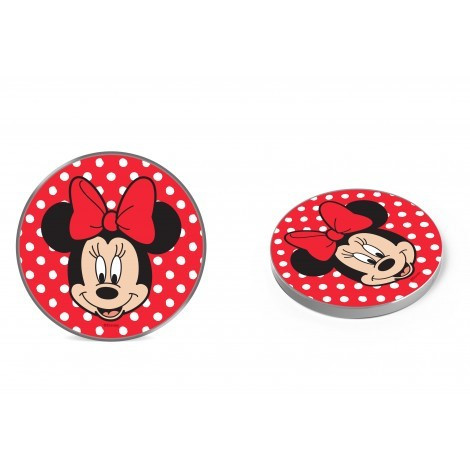 Disney vezeték nélküli töltő - Minnie 001 micro USB adatkábel 1m 9V/1.1A 5V/1A piros (DCHWMIN002) 10W