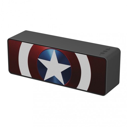 Marvel Bluetooth hangszóró - Amerika Kapitány 001 micro SD olvasóval, AUX bemenettel, kihangosító funkcióval 10W piros