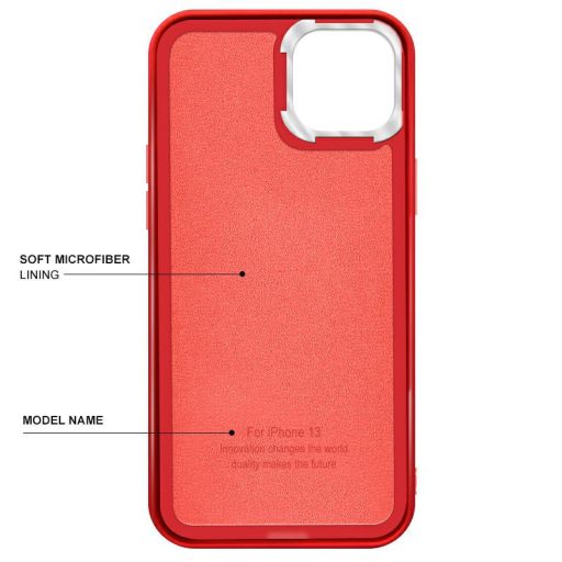 Ambi Case - Apple iPhone 12 Pro Max 2020 (6.7) piros szilikon tok