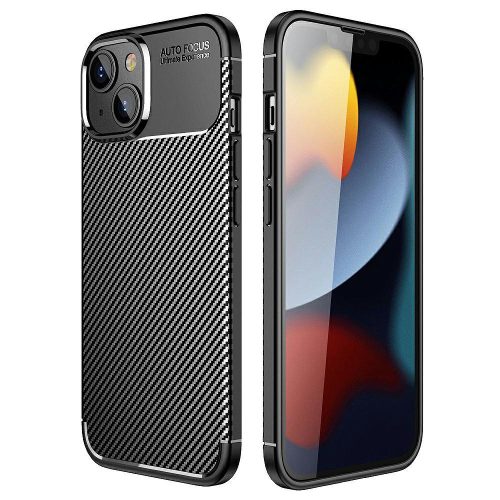 Carbon Armor Apple iPhone 12 Pro Max 2020 (6.7) vékony szilikon tok fekete