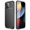 Carbon Armor Apple iPhone 13 Pro (6.1) vékony szilikon tok fekete