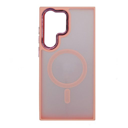 Magsafe Samsung S721 Galaxy S24 FE TPU/PC tok (vezetéknélküli töltéshez) pink