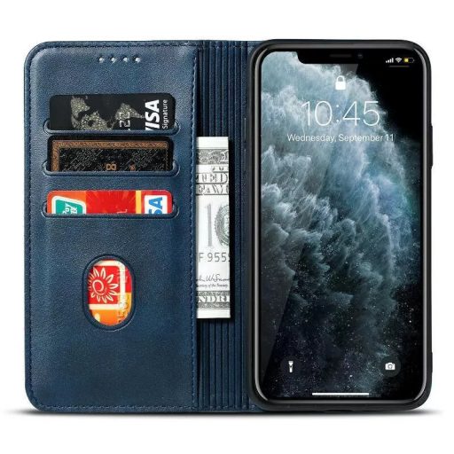 Marva Wallet Samsung A366 / A566 Galaxy A36 / A56 5G oldalra nyíló ökobőr könyvtok szilikon belsővel zöld