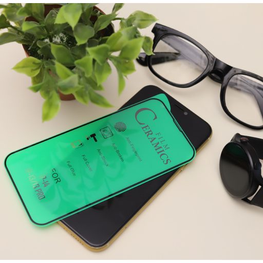 Samsung S931 Galaxy S25 9D hajlított kerámia keménységű előlapi üvegfólia fekete