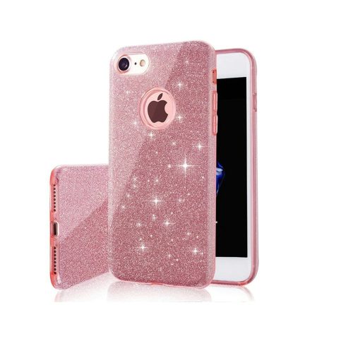 Glitter (3in1) - Apple iPhone 16 Plus (6.7) pink szilikon tok