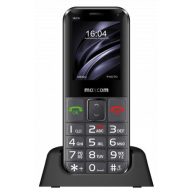   Maxcom MM730BB mobiltelefon, dual sim-es kártyafüggetlen, S.O.S gombbal Type-C csatlakozóval fekete (magyar nyelvű menüvel)