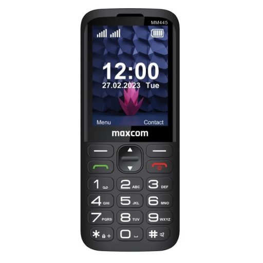 Maxcom MM445 4G Dual SIM mobiltelefon, kártyafüggetlen, extra nagy gombokkal, vészhívóval (magyar nyelvű menüvel)