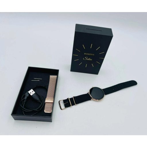 Maxcom FW27 Selen IP68 vízálló okosóra magyar nyelvű menüvel pulzus és vérnyomásmérővel Amoled kijelzővel ezüst