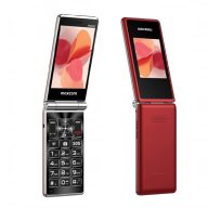   Maxcom MM835 kártyafüggetlen mobiltelefon, Dual Sim, extra nagy gombokkal, vészhívóval piros (magyar nyelvű menüvel)
