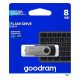 Goodram 8GB USB 2.0 fekete pendrive Artisjus matricával - UTS2-0080K0R11