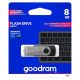 Goodram 8GB USB 3.0 fekete pendrive Artisjus matricával - UTS3-0080K0R11