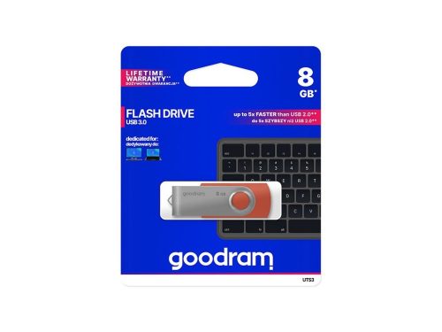 Goodram 8GB USB 3.0 piros pendrive Artisjus matricával - UTS3-0080R0R11