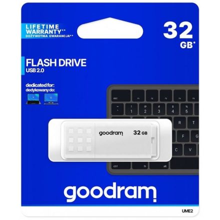 Goodram 32GB USB 2.0 fehér pendrive Artisjus matricával - UME2-0320W0R11