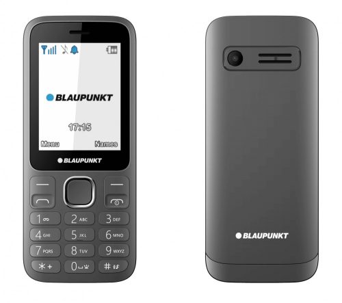 Blaupunkt FM03i mobiltelefon, kártyafüggetlen, Dual SIM, szürke