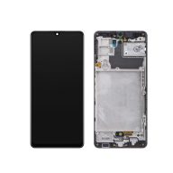   Samsung A426 Galaxy A42 5G fekete gyári LCD kijelző érintővel és kerettel (GH82-24375A, GH82-24376A)