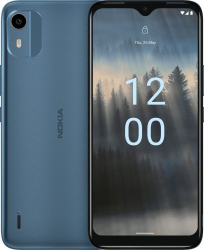 Nokia C12 2GB/64GB Dual SIM kártyafüggetlen érintős mobiltelefon, Cyan (Android)