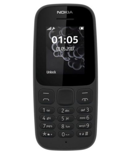 Nokia 105 (2017) Mobiltelefon, Kártyafüggetlen, Dual Sim, Fekete