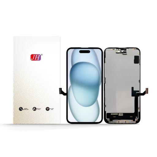 JH Apple iPhone 15 Plus (6.7) fekete LCD kijelző érintővel (removable IC)