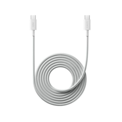 Bliszteres Xiaomi BHR087AGL fehér USB Type-C - Type-C gyorstöltő szövetbevonatos adatkábel 2m 6A