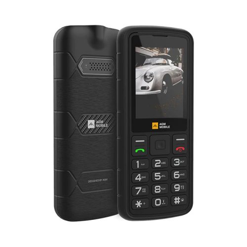 AGM M9 2G ütés- és vízálló IP68 mobiltelefon, kártyafüggetlen, Dual Sim, fekete