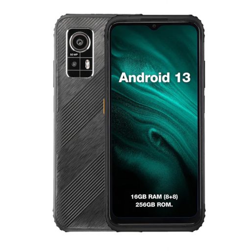 AGM H6 Lite ütés- és vízálló 4+128GB IP68 érintős mobiltelefon, kártyafüggetlen, Dual Sim, fekete, 6,56 inch